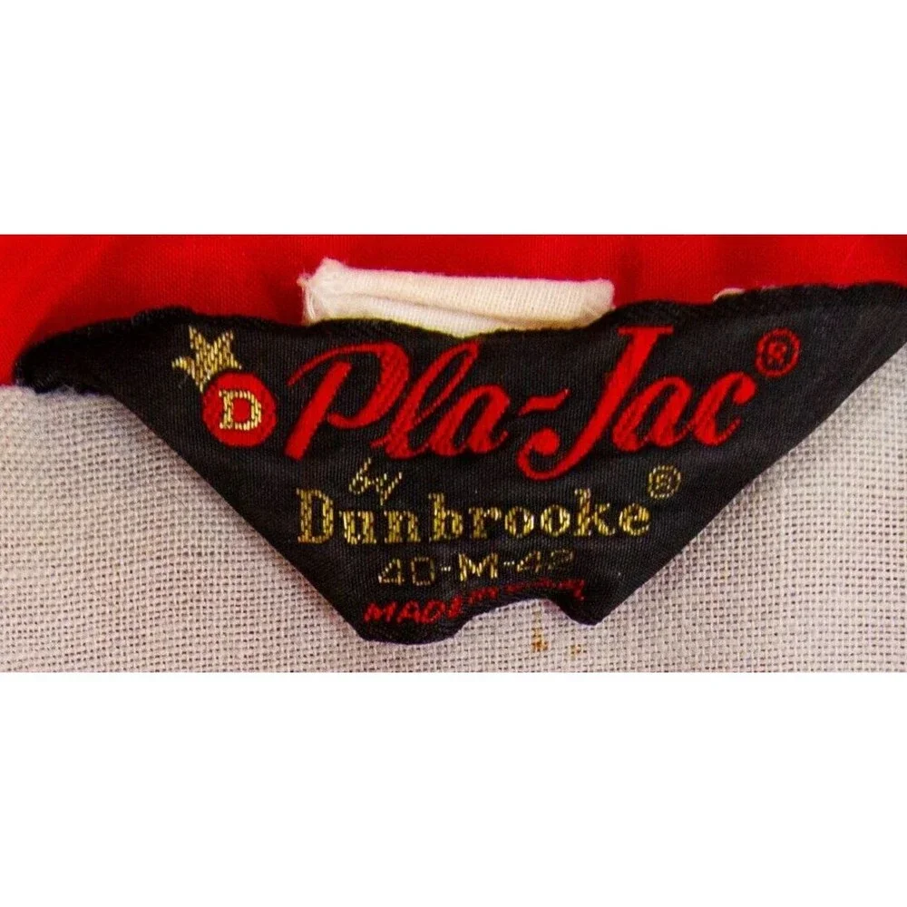 Pla Jac by Dunbrooke Vintage Windbreaker Jacket M Wichita Fire Department Red